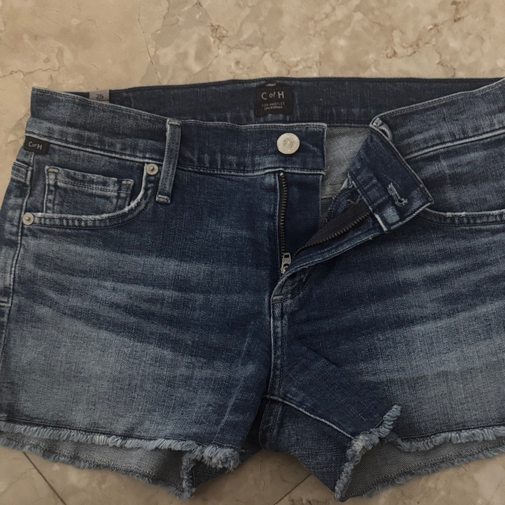 Citizens Of Humanity Blue Denim Cutoff Shorts